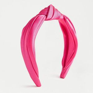 J Crew Satin Turban Knot Headband, Ash Rose, NWT